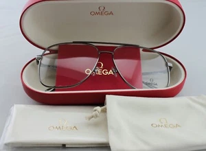 Nuevas gafas OMEGA OM5006-H 008 marco de metal negro mate de demostración transparente - Imagen 1 de 9