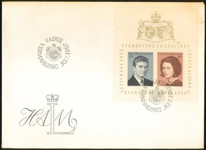 #424 LIECHTENSTEIN 1967 Prince Hans Adams & Countess Kinsky Souvenir Sheet Stamp - Picture 1 of 1