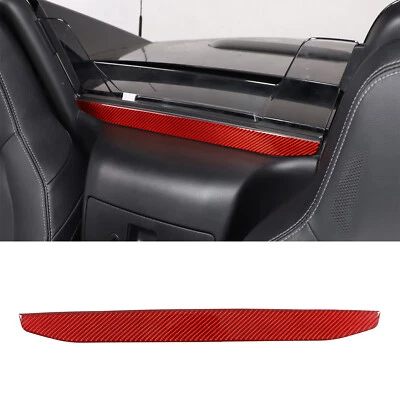 Red Carbon Fiber Rear Window Trim Strip Sticker Fits Mazda MX-5 Miata RF 2016-23 - Image 1 of 4