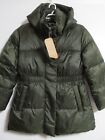 Women's Gap Mid-Length Big Puff Cinched Puffer Coat Olive Green Large #742261