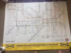 London Underground WITHDRAWN tube map Large Wall map - Picture 1 of 3