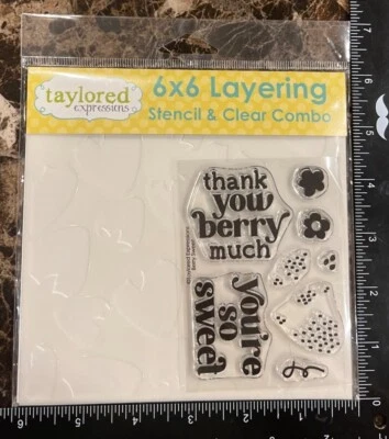 Plantilla de capas Taylored Expressions 6x6 y combo transparente TESN274 - Berry Sweet Foto 1 de 2