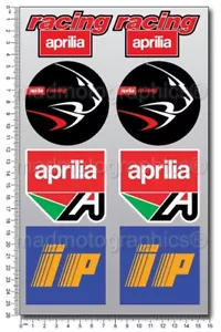 aprilia racing ip motorcycle decals set 16x26cm sheet 8 stickers RSV4 RS Tuono - Picture 1 of 5