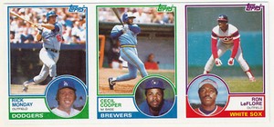 1983 Topps Vault Proof Name/Position Alignment Error Rick Monday Dodgers