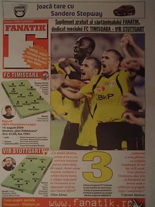 Programm Fanatik UEFA EL 2009/10 FC Timisoara - VfB Stuttgart - Picture 1 of 1