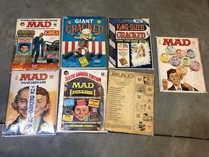 Vtg Cracked Mad Magazine Lot King Sized #5 No. 122 And 129 Giant Cracked 7 Mags - Picture 1 of 9