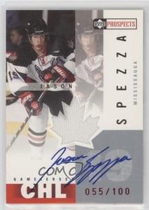 2000-01 Upper Deck Prospects CHL Game Jersey Auto /100 Jason Spezza #S-JS Auto
