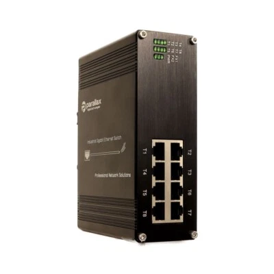 8 Port 10/100/1000 BASE-T PoE Unmanaged Industrial Switch 48VDC - Image 1 of 4