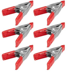 Wideskall® 2" Zoll Mini Metall Federklemmen mit roten Gummispitzen Clips (6er Pack) - Bild 1 von 12