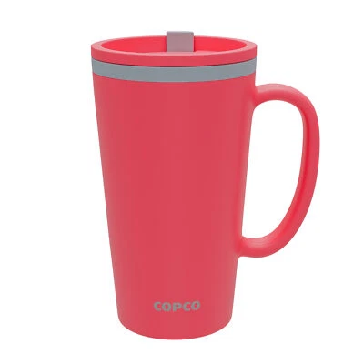 Taza de viaje Copco Cono con asa 16 OZ - rojo coral Foto 1 de 4