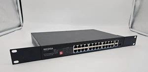 Conmutador PoE Gigabit Gigabit de 27 puertos NICGIGA con PoE de 24 puertos, modelo AI-GS2421P, solo unidad - Imagen 1 de 6