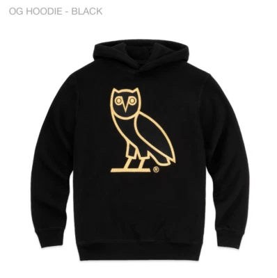 NEU Octobers Very Own Drake OVO OG Gold Eule Hoodie schwarz bestickt Gr. XL - Bild 1 von 3