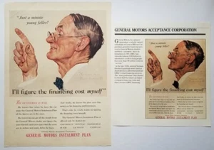 Página informativa y publicitaria de Norman Rockwell --- General Motors Acceptance Corp. - Imagen 1 de 5
