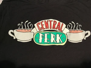 Friends Central Perk Women's Teen XL XG 15/17 Black Short Sleeved Shirt - Picture 1 of 4