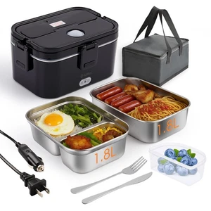 1,8L Tragbare Elektrische Brotdose für Erwachsene, 100W Beheizte Brotdose für Männer mit... - Bild 1 von 7