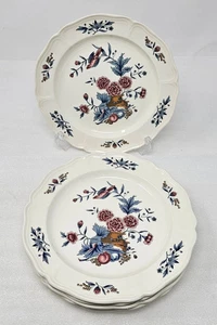 6 x Wedgwood Potpourri Williamsburg Floral Salad Plates 8 1/4" England - Picture 1 of 5