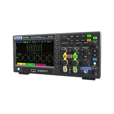 Hantek Digital Storage Oscilloscope 2CH 200Mhz-500Mhz +1CH 25MHZ Signal Source - Image 1 of 4