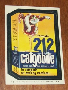 Vintage 1975 Topps Wacky Package Formula 212 Catgobite Sticker Card - Picture 1 of 2