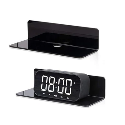 Bathroom Shelves No Drilling Floating Shelf with Clips for Shower Organiser Home - Image 1 of 4