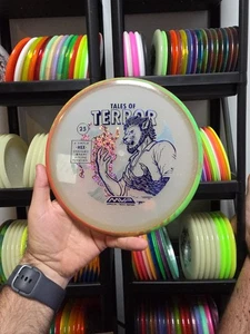 Axiom Discs Particle Eclipse Hex 177g #10 Halloween Big Jerm Blue Glow Disc Golf - Picture 1 of 6