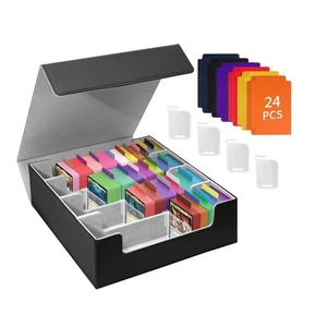 3000+ Capacity Trading Card Case, 4-Row Organizer with 24 Dividers & Supports... - Picture 1 of 8