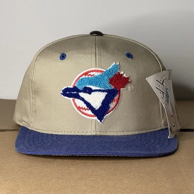 Vintage Toronto Blue Jays Hat Cap Strapback Beige Blue Paisley MLB Starter 90s Foto 1 de 4