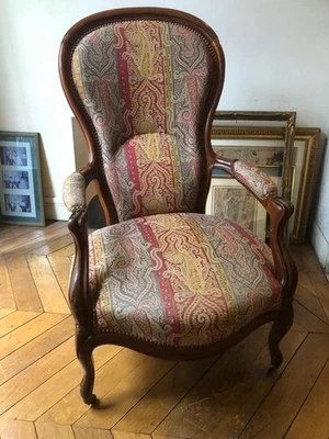 bergere en acajou style louis XV - Photo 1/3