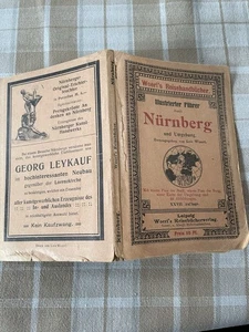 WOERL REISEFÜHRER NÜRNBERG+UMGEBUNG 1909 1 STADTPLAN 2x KARTE 46x BILD FRANKEN - Bild 1 von 12