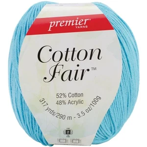 3 Pack Premier Cotton Fair Yarn-Turquoise 27-4 - Picture 1 of 1
