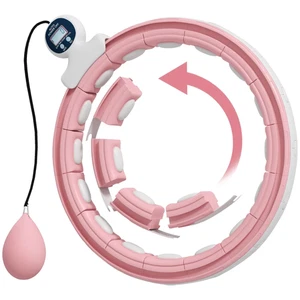 SPORTNOW Hula Hoop Ponderato Intelligente con 16 Nodi Staccabili, Rosa - *Nuovo* - Foto 1 di 9