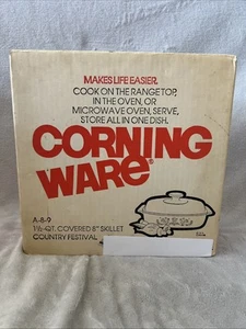 Cazuela de colección Corning Ware Country Festival Blue Bird A-8-9 1,5 cuartos de galón Nuevo - Imagen 1 de 5