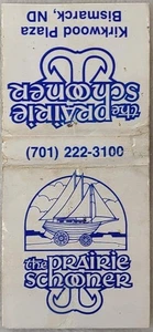 Vintage Matchbook Cover Prairie Schooner Bismarck ND North Dakota Bobtail - Picture 1 of 4