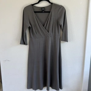 Eileen Fisher 100% Seide Kleid Damen XS Knielang Babydoll A Linie Minimalistisch - Bild 1 von 8