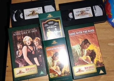 MGM greats vhs Gone with the wind + Some like it hot RARE - Image 1 of 4