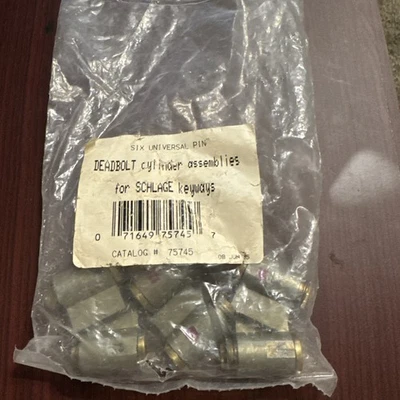 Six Universal Deadbolt Cylinder Assemblies For Schlage Keyways - Image 1 of 3