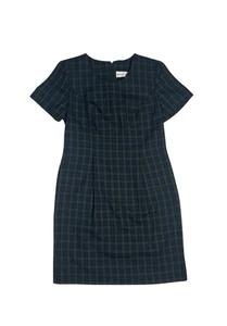 Betsy’s Things Petites Black Watch Tartan Plaid Vintage Kurzarm Etuikleid - Bild 1 von 7