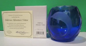 LENOX DOLPHIN UNDERSEA ADVENTURE VOTIVE Etched Glass Bowl -- NEW IN BOX with COA - Picture 1 of 10