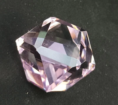 50 Ct Rose Quartz Cube Shape Pendent Size Lab Created Pink Color Gemstone - Image 1 of 4