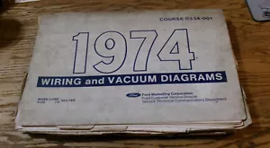 1974 Ford Car Truck Lincoln Mercury Wiring & Vacuum Diagrams Manual Mustang - Picture 1 of 1