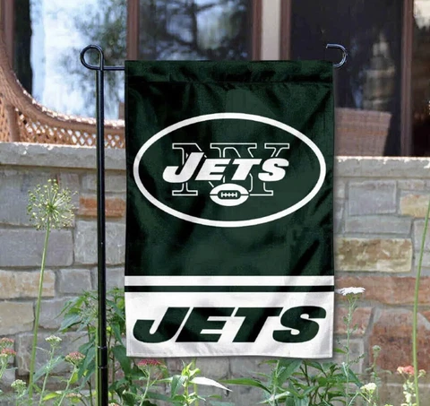 NFL New York  Giants Jets Flag Double Sided NFL Jets Premium Yard Flag Cover