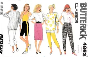 Butterick 4862 Vintage 80er Shorts, Hose & Rock Schnittmuster Größe 12-14-16 - Bild 1 von 2