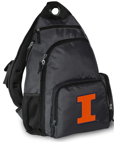 University of Illinois Crossbody BackpackSINGLE STRAP ILLINI BACKPACKS! Cover