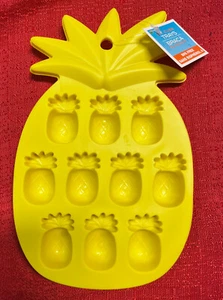 Pineapple Silicone Yellow Mold Ice Cube Trays Chocolate Gelatin Molds - Picture 1 of 3