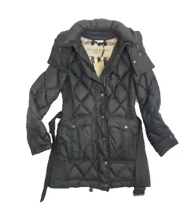Burberry Brit Women's Black Puffer Coat w/ Belt, Style# 3900396, Size XS, Black - Picture 1 of 24