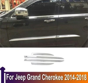 Car Chrome ABS Side Body Molding Cover Trim For 2014-2018 Jeep Grand Cherokee - Bild 1 von 6