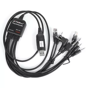 8 in1 USB Programming Cable Writing Cord For Motorola ICOM Kenwood Baofeng YAESU - Picture 1 of 7