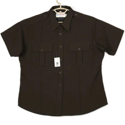 Horace Small Womens Uniform Work Shirt Police Deputy Brown Size 42 Short Sleeve - Image 1 of 4