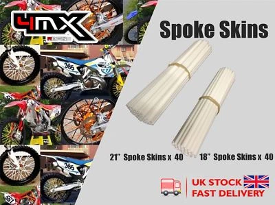 Wheel Spoke Protectors White 18" 21" fits Honda CR85 R-5,6,7 05-07 - Image 1 of 2