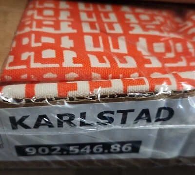 Funda para sillón IKEA Karlstad HUSIE NARANJA patrón de cubierta de silla MCM a cuadros NUEVO Foto 1 de 4