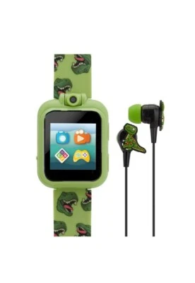 Умные часы детские iTech Jr. Набор наушников и умных часов - зеленый принт динозавров - Изображение 1 из 4